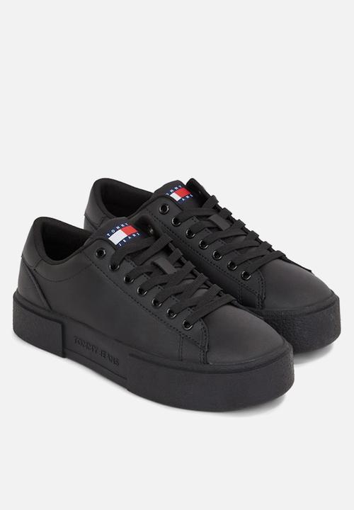 Tommy Hilfiger - Foxing flatfrom leaher sneaker - triple black