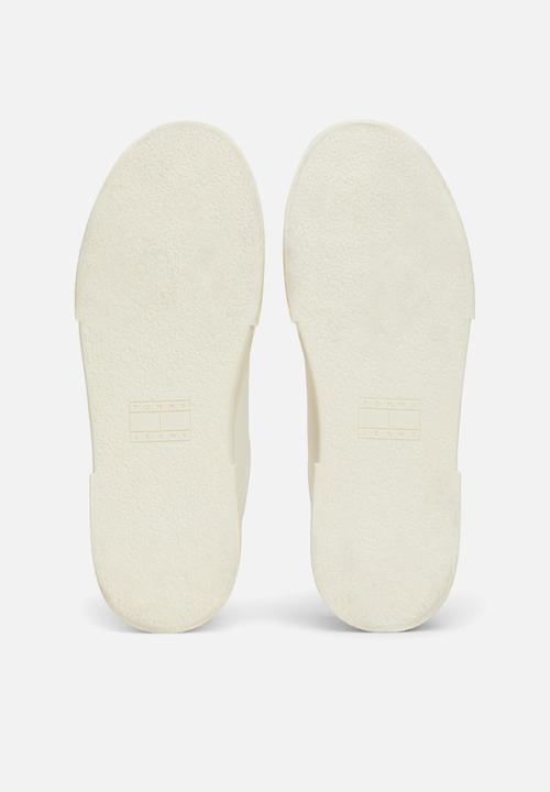 Tommy Hilfiger - Foxing flatform leather sneaker - ivory