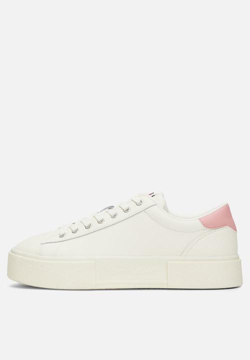 Tommy Hilfiger - Foxing flatform leather sneaker - ivory