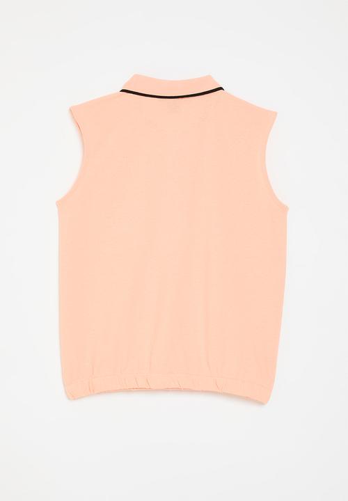 POLO - Girls emma sleeveless golfer - pale peach