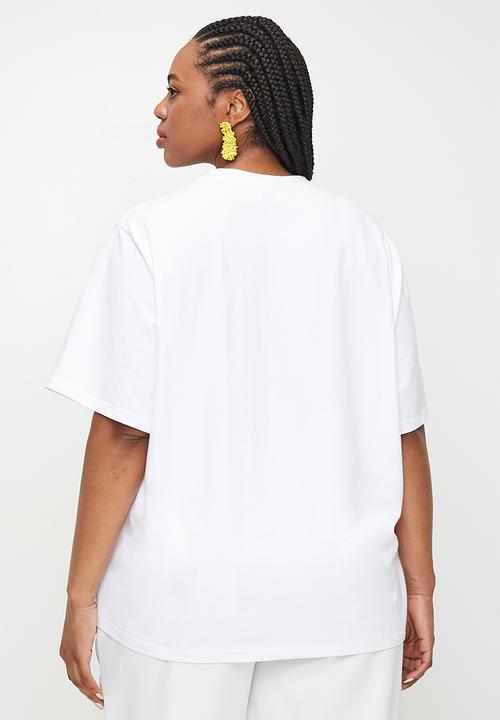 Me&B - Plus Oversized Tee With Lemon Bag Print - Lemons