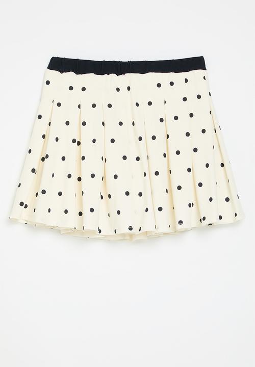 POLO - Girls ellie polka dot skort - off white