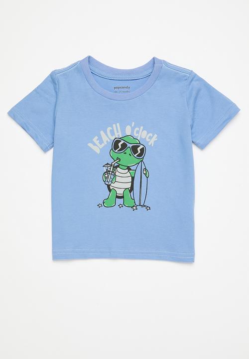 Pop Candy - 2 Pack tee-blue & white