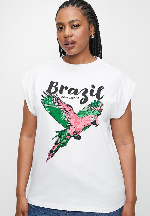 Superbalist - Extended sleeve bird plus tee - white