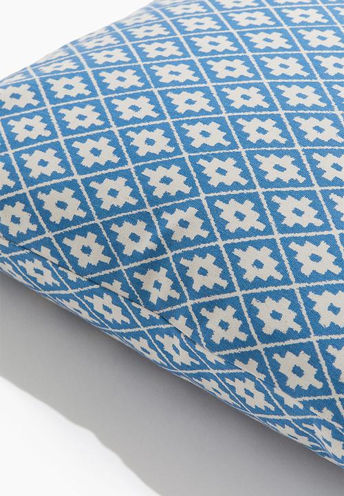 H&M - Outdoor cushion cover - blue patterned