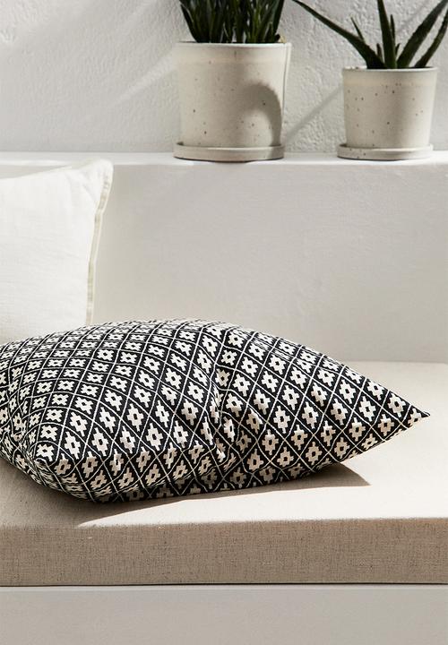 H&M - Outdoor cushion cover - light beige patterned 