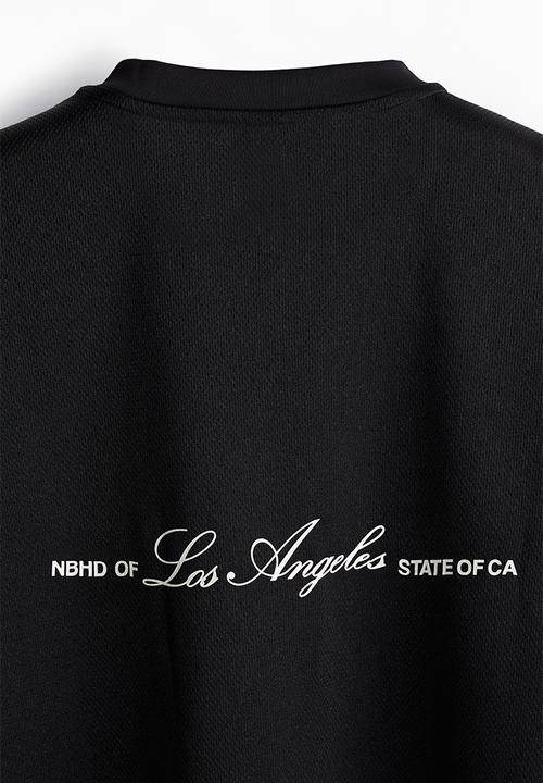 H&M - Oversized fit printed mesh t-shirt - black la 