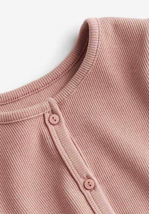H&M - Ribbed jersey cardigan - light pink