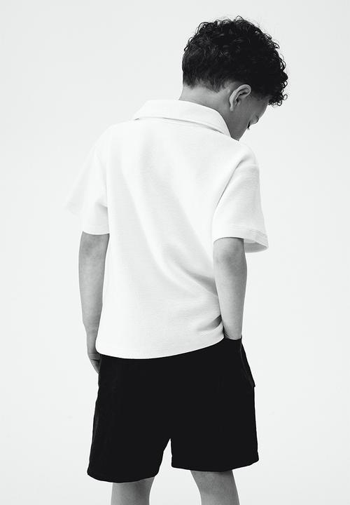 H&M - Keith Haring X H&M:  Linen-blend pull-on shorts - charcoal