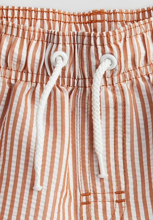 H&M - Swim shorts - brown & striped
