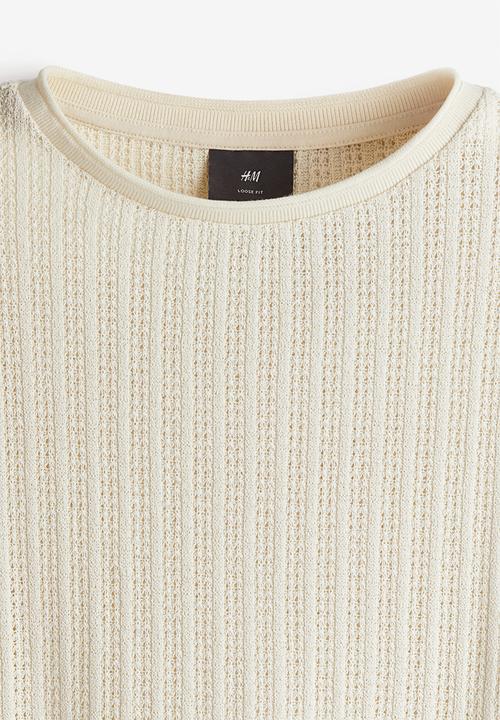 H&M - Loose fit t-shirt - light beige