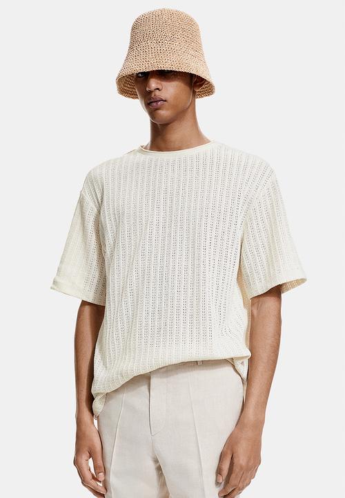 H&M - Loose fit t-shirt - light beige