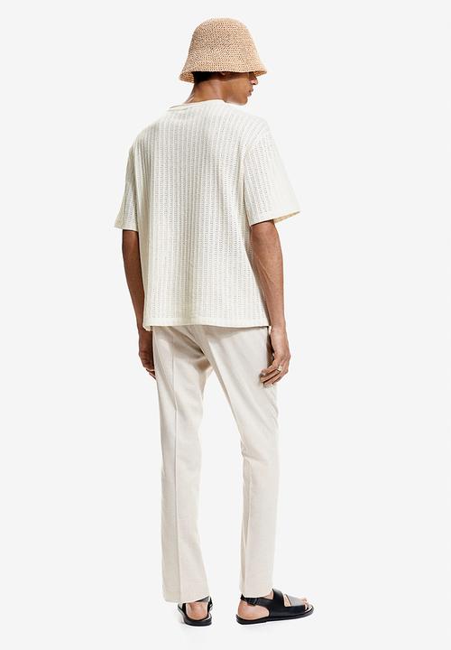 H&M - Loose fit t-shirt - light beige