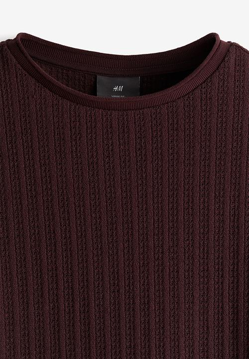 H&M - Loose fit t-shirt - plum purple
