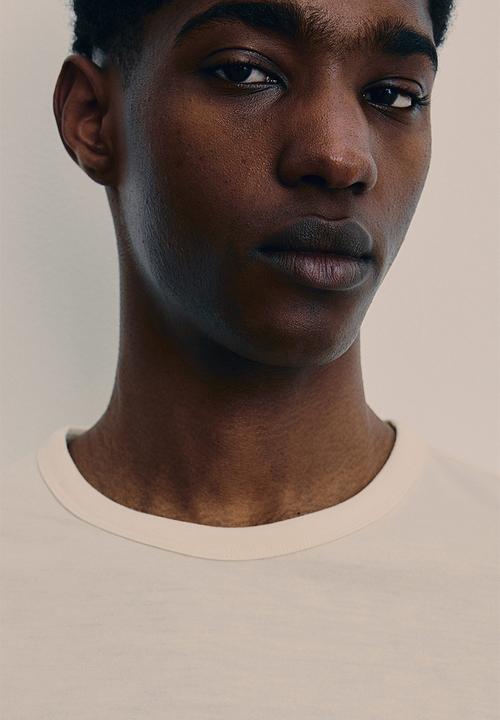 H&M - Regular fit lyocell-blend top - cream 