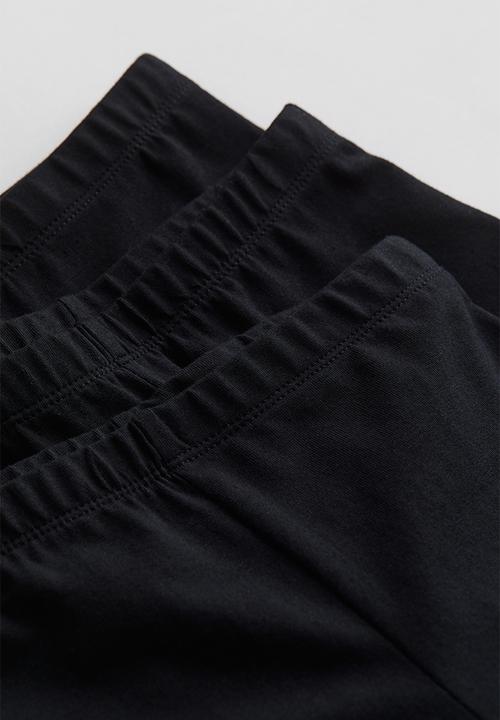 H&M - 3-Pack jersey cycling shorts - black