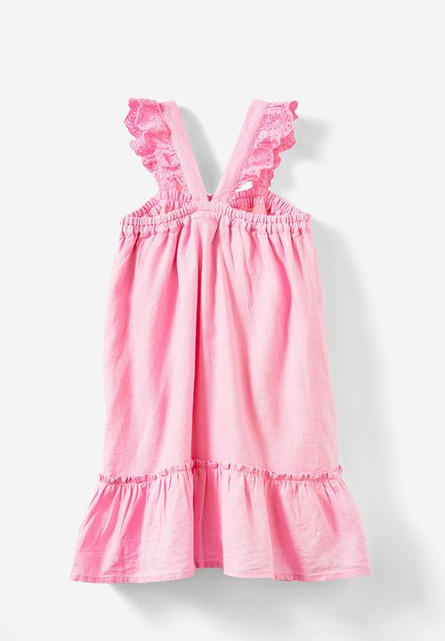 Cotton On - Havana flutter sleeve dress - blush pink