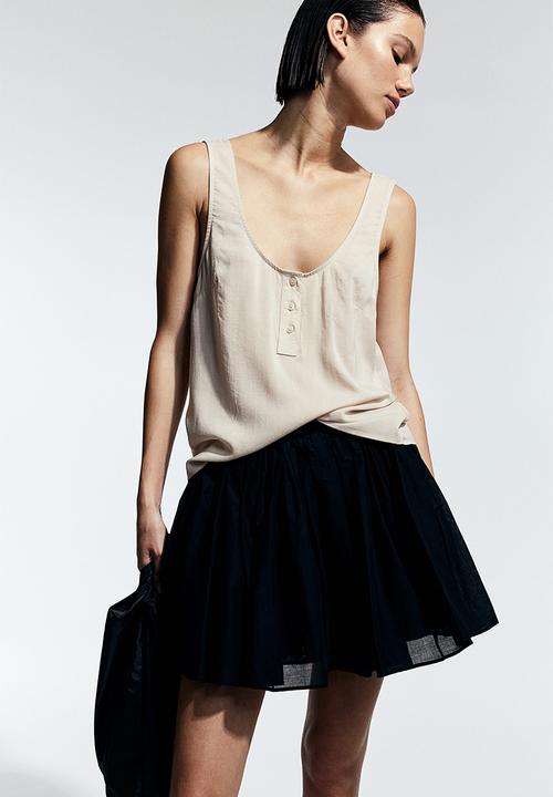 H&M - Button-top vest top - beige