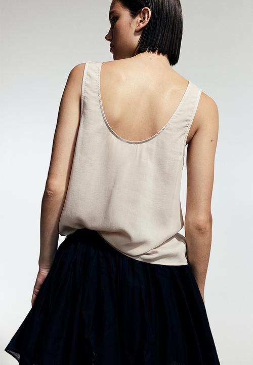 H&M - Button-top vest top - beige