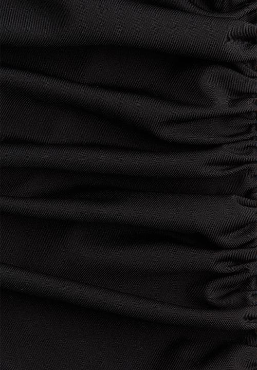 H&M - Cropped one-shoulder top - black