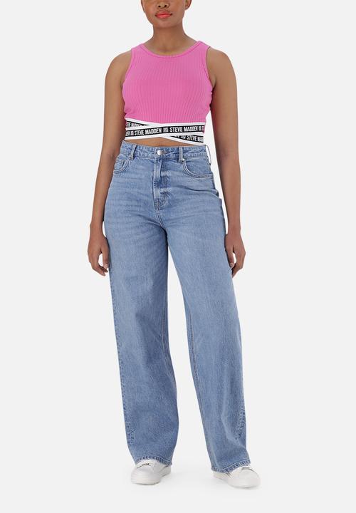 Steve Madden - Cali Relaxed Fit Mid Wash - Mid Blue