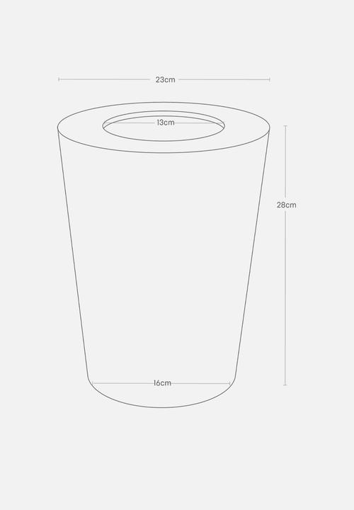 Yamazaki - Rin round trash can - black