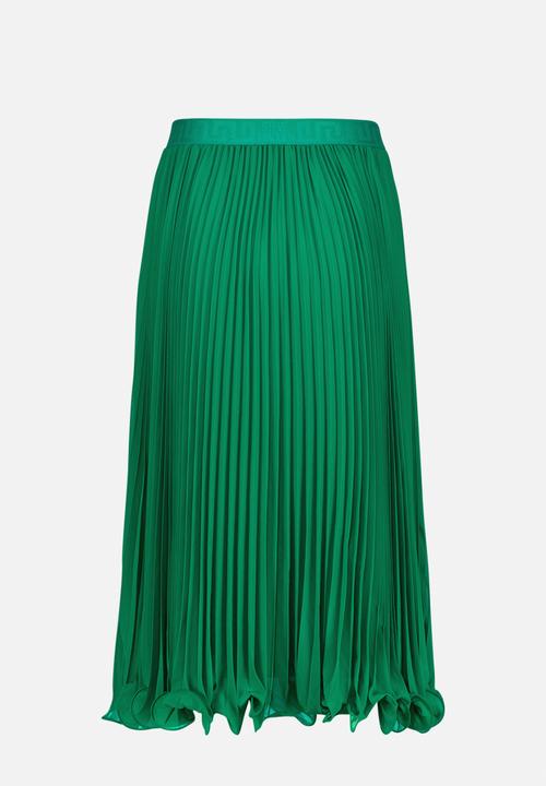 Steve Madden - Sierra Pleated Midi Skirt - Emerald Green