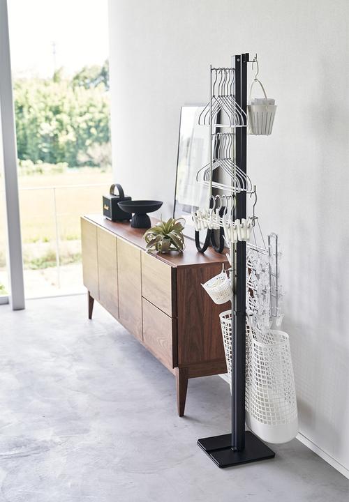 Yamazaki - Foldable indoor dry rack - black