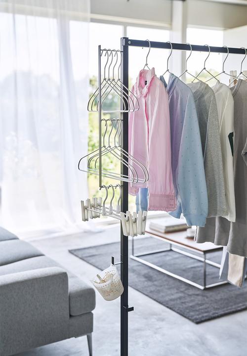 Yamazaki - Foldable indoor dry rack - black