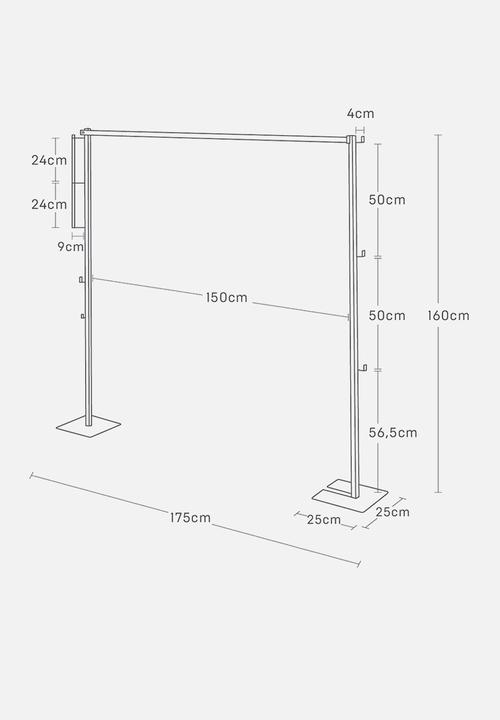 Yamazaki - Foldable indoor dry rack - black