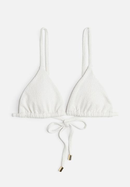H&M - Padded triangle bikini top - white