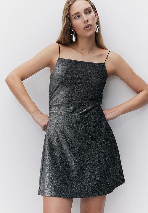 H&M - Gathered strappy dress - black