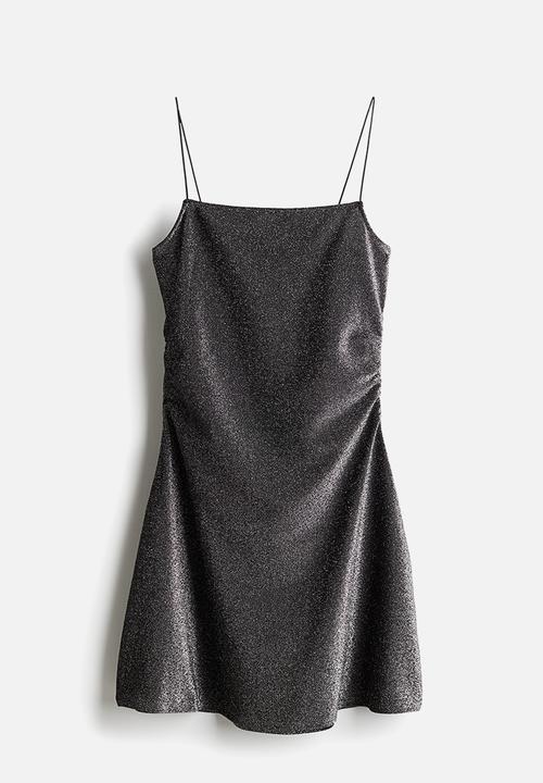 H&M - Gathered strappy dress - black