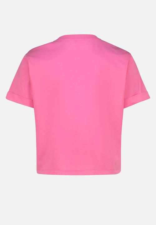 Steve Madden - Pamala Basic Logo Tee - Bright Pink