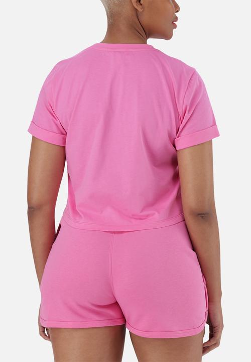 Steve Madden - Pamala Basic Logo Tee - Bright Pink