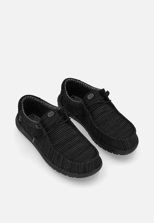 Hey Dude - Wally Stretch Mesh - Black/Black