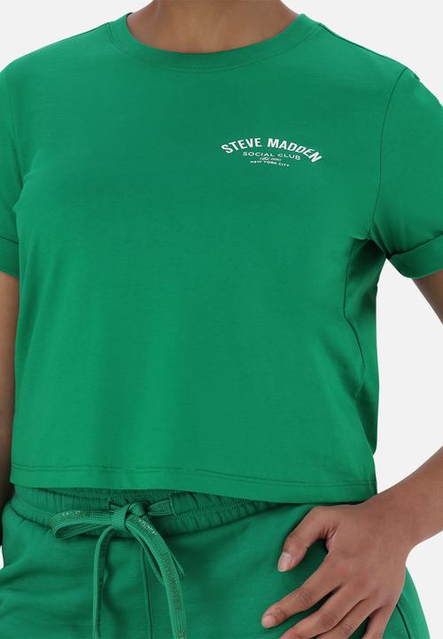 Steve Madden - Pamala Basic Logo Tee - Emerald Green