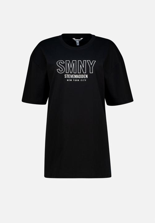 Steve Madden - Athena Oversized Graphic T-shirt - Black