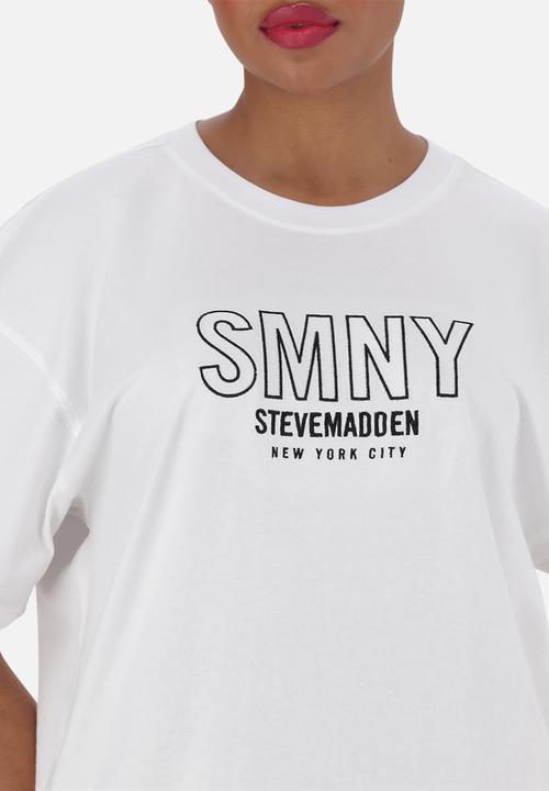 Steve Madden - Athena Oversized Graphic T-shirt -  White