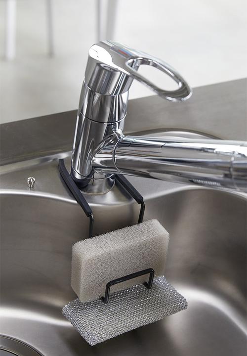 Yamazaki - Hanging double sponge holder - black