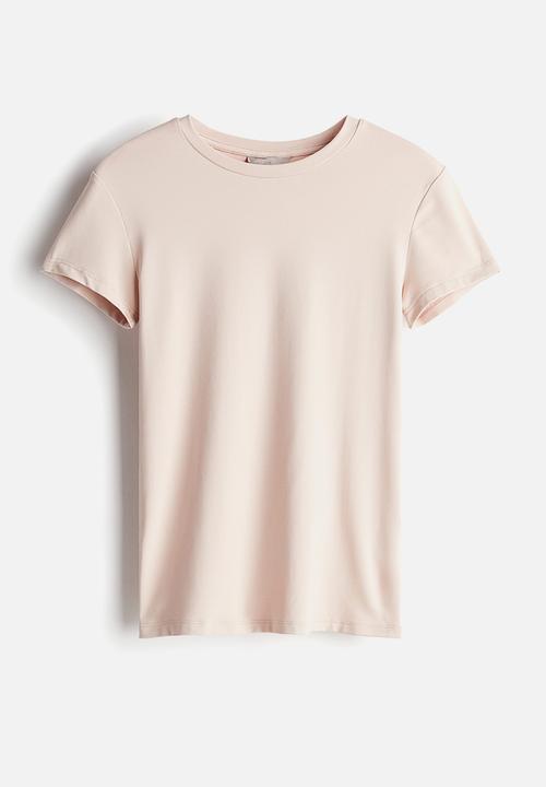 H&M - Fitted T-shirt - pink