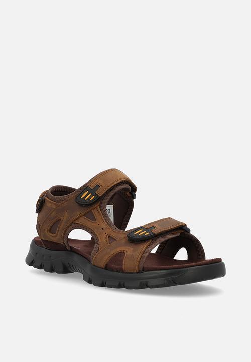 JEEP - Trackhawk open leather sandal - brown