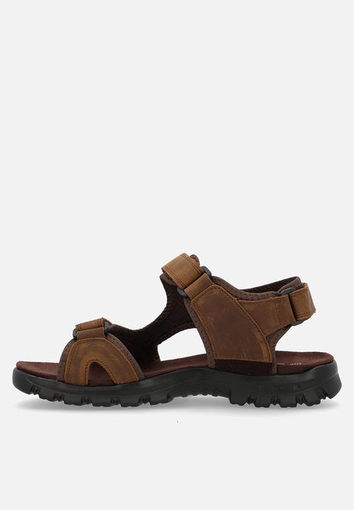 JEEP - Trackhawk open leather sandal - brown