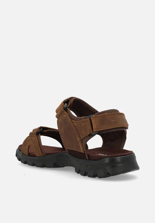 JEEP - Trackhawk open leather sandal - brown