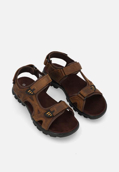 JEEP - Trackhawk open leather sandal - brown