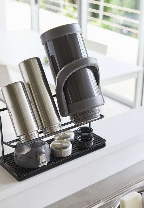 Yamazaki - Bottle drying stand with tray - black