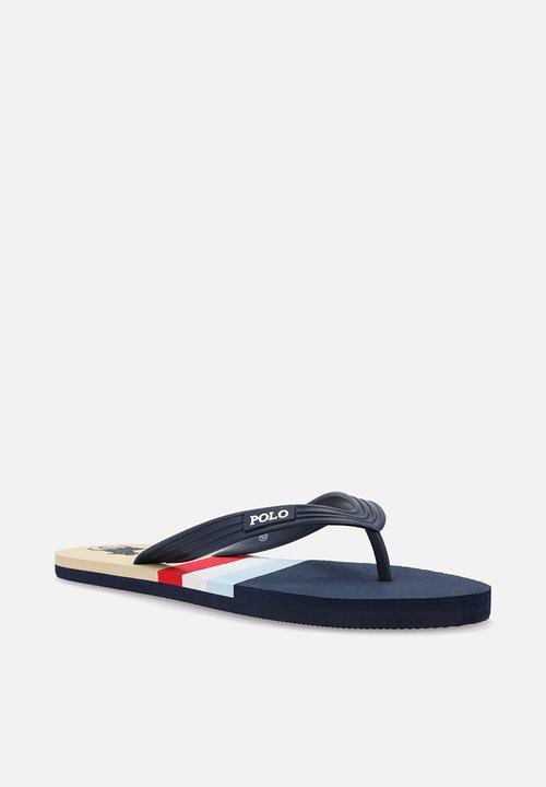 POLO - Colour block pony flip flop - navy