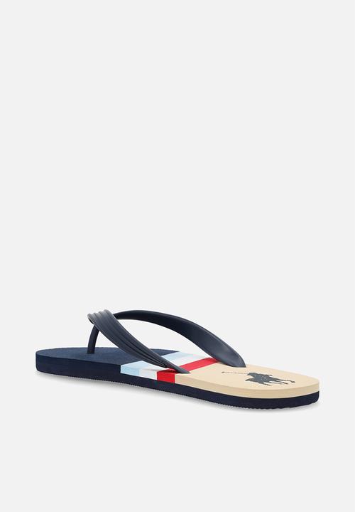 POLO - Colour block pony flip flop - navy