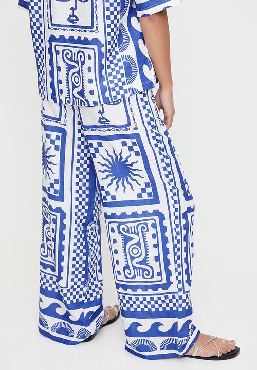 Me&B - Easy elasticated linen pants - mykonos