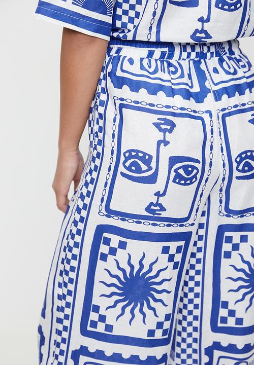 Me&B - Easy elasticated linen pants - mykonos